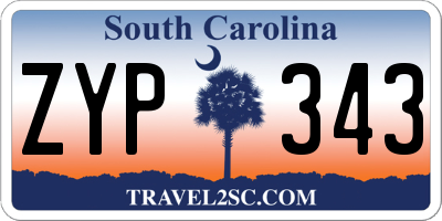 SC license plate ZYP343