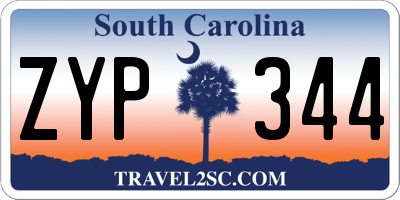 SC license plate ZYP344