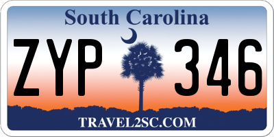 SC license plate ZYP346