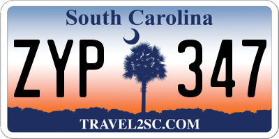 SC license plate ZYP347