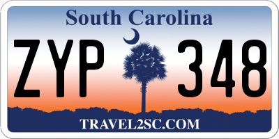 SC license plate ZYP348