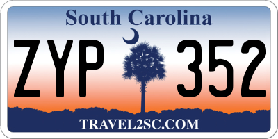 SC license plate ZYP352