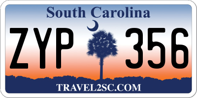 SC license plate ZYP356