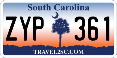 SC license plate ZYP361