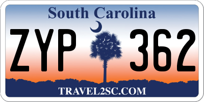 SC license plate ZYP362