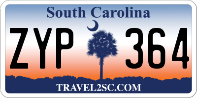 SC license plate ZYP364