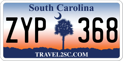 SC license plate ZYP368