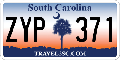 SC license plate ZYP371