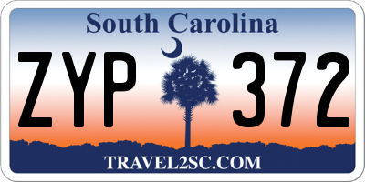SC license plate ZYP372