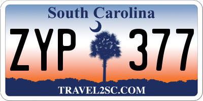 SC license plate ZYP377