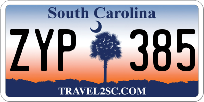 SC license plate ZYP385