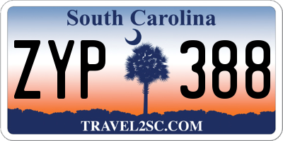SC license plate ZYP388