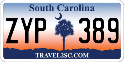 SC license plate ZYP389