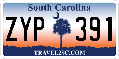 SC license plate ZYP391