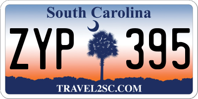 SC license plate ZYP395