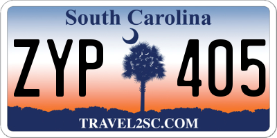 SC license plate ZYP405