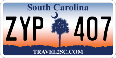 SC license plate ZYP407