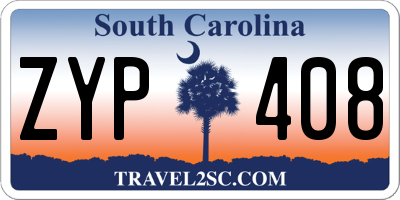 SC license plate ZYP408