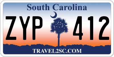 SC license plate ZYP412