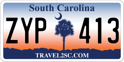 SC license plate ZYP413