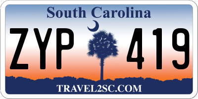 SC license plate ZYP419