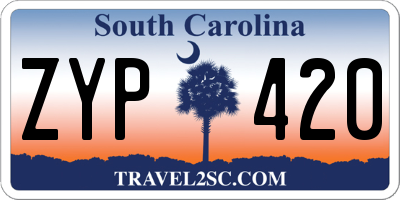 SC license plate ZYP420