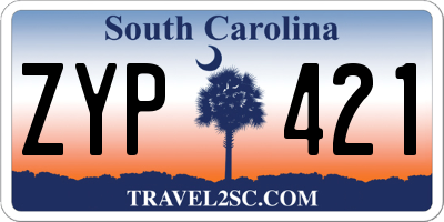 SC license plate ZYP421
