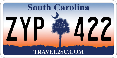 SC license plate ZYP422