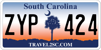 SC license plate ZYP424