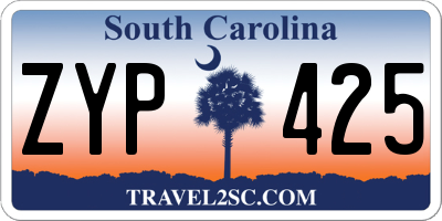 SC license plate ZYP425