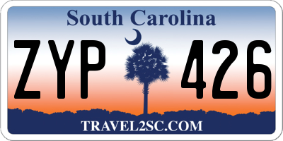 SC license plate ZYP426