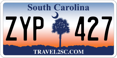 SC license plate ZYP427