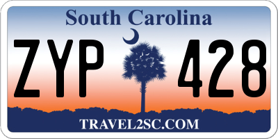SC license plate ZYP428