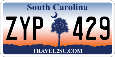 SC license plate ZYP429