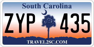 SC license plate ZYP435