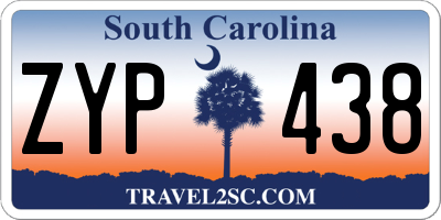 SC license plate ZYP438