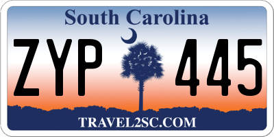 SC license plate ZYP445