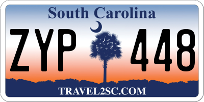 SC license plate ZYP448