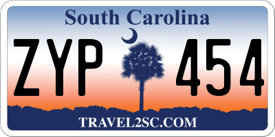 SC license plate ZYP454