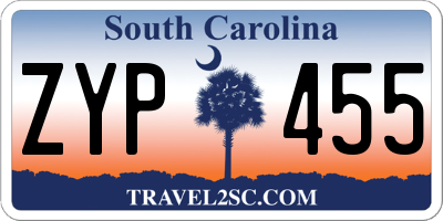 SC license plate ZYP455