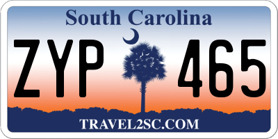 SC license plate ZYP465