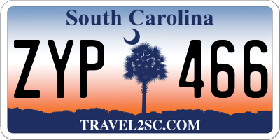SC license plate ZYP466