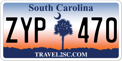 SC license plate ZYP470