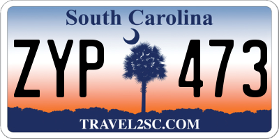 SC license plate ZYP473