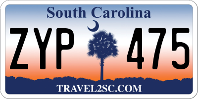 SC license plate ZYP475