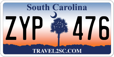 SC license plate ZYP476