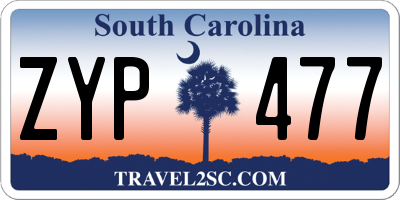 SC license plate ZYP477