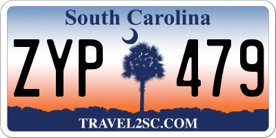 SC license plate ZYP479