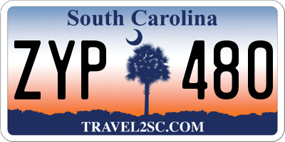 SC license plate ZYP480