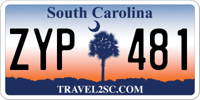 SC license plate ZYP481
